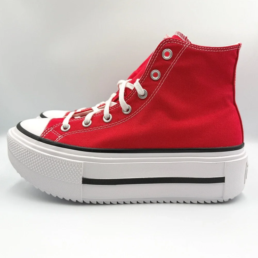 Converse Chuck Taylor All Star Lift Double Stack Women 10 Red A15542C **NEW** - Picture 5 of 12
